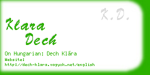 klara dech business card